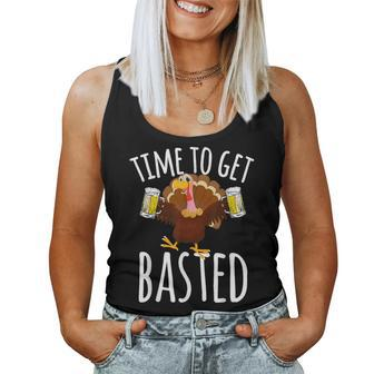 Time To Get Basted Beer Thanksgiving Turkey Women Tank Top - Seseable
