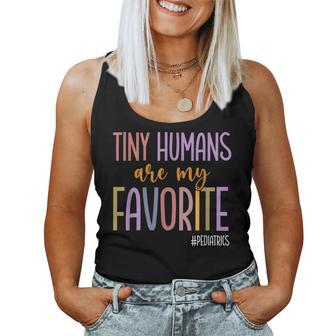 Tiny Humans Are My Favorite Pediatrics Nicu Peds Nurse Women Tank Top - Seseable