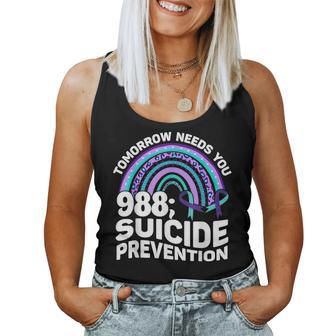 Tomorrow Needs You 988 Suicide Prevention Awareness Rainbow Women Tank Top - Seseable