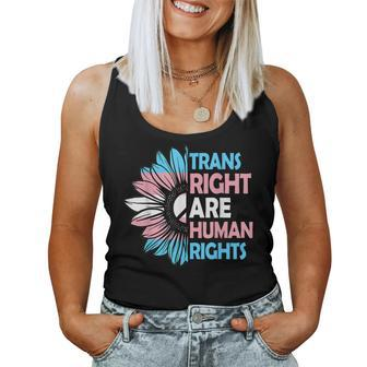 Trans Right Are Human Rights Transgender Lgbtq Sunflower Women Tank Top | Mazezy