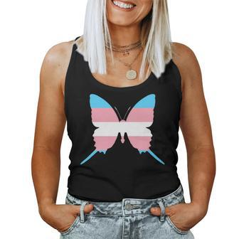 Transgender Flag Trans Pride Butterfly Lover Ftm Mtf Women Tank Top | Mazezy