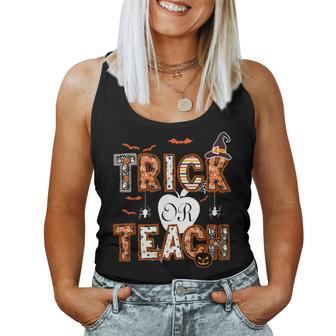 Trick Or Teach Retro Halloween Teacher Costume Women Tank Top - Monsterry UK
