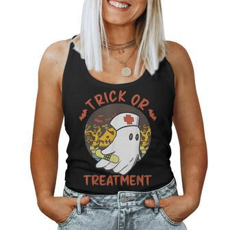 Trick Or Treatment Halloween Nurse Outfit Costume Retro Women Tank Top | Mazezy