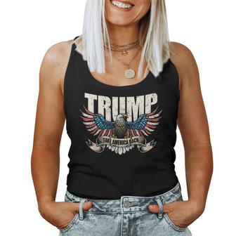 Trump 2024 Flag Take America Back Donald Trump Women Tank Top - Seseable