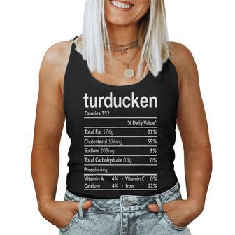 Turducken Nutrition Facts 2020 Thanksgiving Christmas Food Women Tank Top | Mazezy