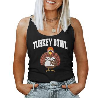 Turkey Bowl Thanksgiving Football Game Women Tank Top | Mazezy