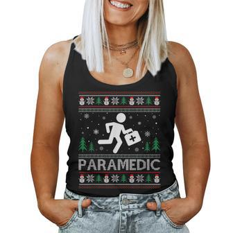 Ugly Christmas Sweater Paramedic Ugly Xmas Women Tank Top | Mazezy