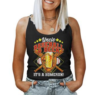 Uncle Baseball And Beer Its A Homerun Baseball Lover Women Tank Top | Mazezy