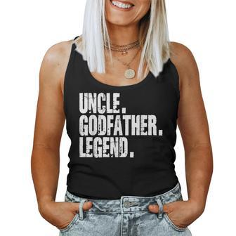 Uncle Godfather Legend Nephew Niece Godchild Godfather Women Tank Top | Mazezy CA