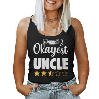 Uncle Worlds Okayest Uncle Women Tank Top | Mazezy