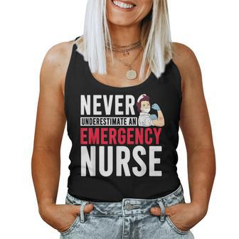 Never Underestimate An Emergency Nurse Er Nurses Women Tank Top | Mazezy