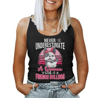 Never Underestimate Frenchie French Bulldog For Women Women Tank Top | Mazezy