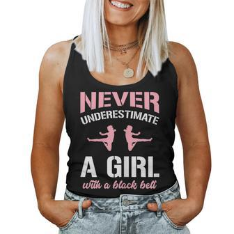 Never Underestimate A Girl With A Black Belt Women Tank Top | Mazezy