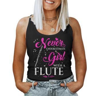 Never Underestimate A Girl With A Flute T Flute Women Tank Top | Mazezy