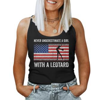 Never Underestimate A Girl With A Leotard Gymnast Women Tank Top - Monsterry AU