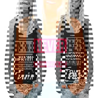 Never Underestimate A Girl Who Plays Tennis For Women Women Tank Top | Seseable CA