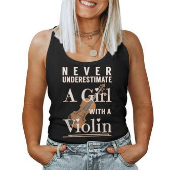 Never Underestimate A Girl With A Violin Inspire Women Tank Top - Monsterry AU