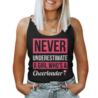 Never Underestimate A Girl Who's A Cheerleader Women Women Tank Top - Seseable