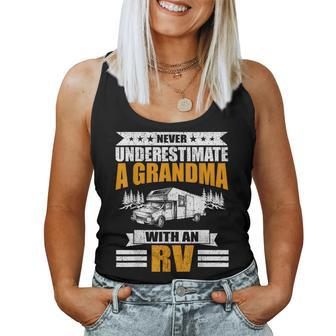 Never Underestimate A Grandma With An Rv Camping Women Tank Top - Seseable