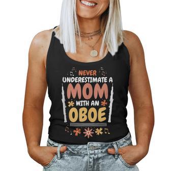 Never Underestimate A Mom With An Oboe Oboe Player Mother Women Tank Top - Monsterry