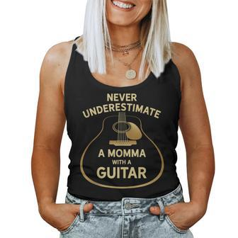 Never Underestimate A Momma With A Guitar Women Tank Top | Mazezy