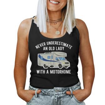Never Underestimate An Old Lady With A Motorhome Women Tank Top - Monsterry UK