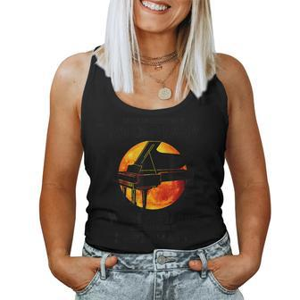 Never Underestimate An Old Lady With A Piano Born September Women Tank Top - Thegiftio UK