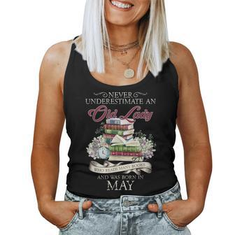 Never Underestimate An Old Lady Reads Many Books And Was Bor Women Tank Top | Mazezy