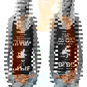 Never Underestimate An Old Woman With A Dirt Bike Womens Old Woman Women Tank Top | Mazezy