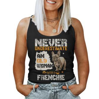 Never Underestimate An Old Woman With A French Bulldog Lover Women Tank Top | Mazezy