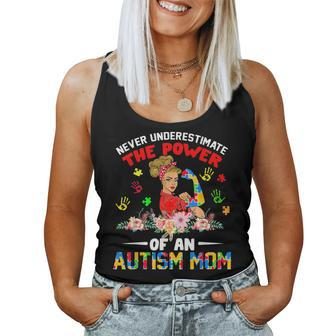 Never Underestimate The Power Of An Autism Mom For Mom Women Tank Top | Mazezy