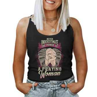 Never Underestimate The Power Of A Praying Woman Women Tank Top - Seseable