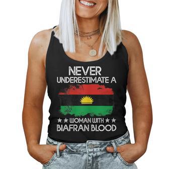 Never Underestimate A Woman With Biafran Blood Women Tank Top - Monsterry