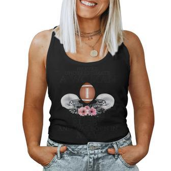 Never Underestimate A Woman Who Loves Ruigby Essential Women Tank Top | Mazezy