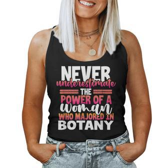 Never Underestimate A Woman Who Majored In Botany Women Tank Top - Thegiftio UK