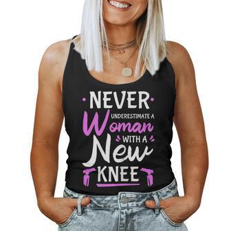 Never Underestimate A Woman New With A New Knee Surgery Women Tank Top - Seseable