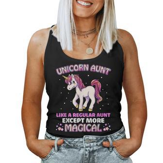 Unicorn Aunt For Women Like Regular More Magical Women Tank Top Basic Casual Daily Weekend Graphic - Thegiftio UK