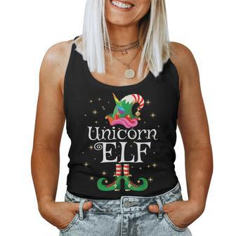 Unicorn Elf Girls Matching Christmas Elf Women Tank Top - Thegiftio UK