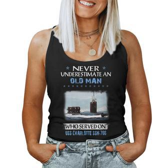 Uss Charlotte Ssn-766 Submarine Veterans Day Father Day Gift Women Tank Top Basic Casual Daily Weekend Graphic - Thegiftio UK