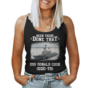 Uss Donald Cook Ddg-75 Veterans Day Father Day Gift Women Tank Top Basic Casual Daily Weekend Graphic - Thegiftio UK