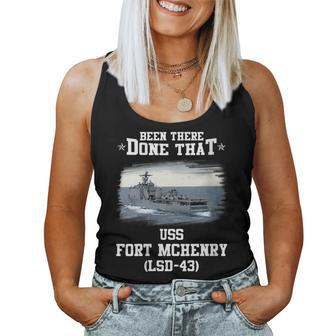 Uss Fort Mchenry Lsd-43 Veterans Day Father Day Gift Women Tank Top Basic Casual Daily Weekend Graphic - Thegiftio UK