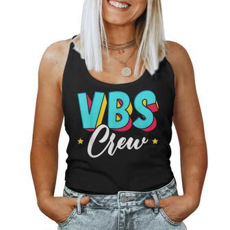 Vbs Crew Vacation Bible School Paint Splatter Christian Women Tank Top Weekend Graphic - Seseable