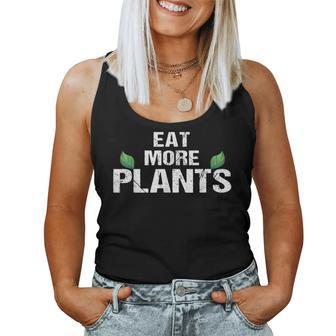 Vegan Eat More Plants Vegetarian Gift Women Tank Top Basic Casual Daily Weekend Graphic - Thegiftio UK