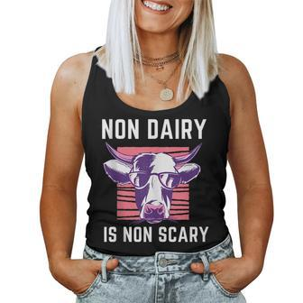 Vegan Friends Not Food Cow Lover Plant Based Dairy Is Scary Women Tank Top | Mazezy