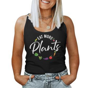 Veganism Plant Lover Eat More Plants Kale Vegan Women Tank Top Basic Casual Daily Weekend Graphic - Thegiftio UK