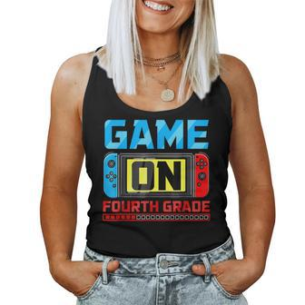 Video Game On Fourth Grade Gamer Back To School First Day Women Tank Top - Seseable