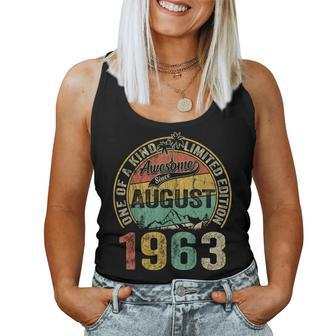 Vintage 60Th Birthday Legend Since August 1963 For Men 60Th Birthday Women Tank Top | Mazezy DE