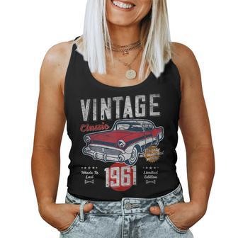 Vintage Born 1961 60Th Birthday 1950S Classic Car 60Th Birthday Women Tank Top | Mazezy DE