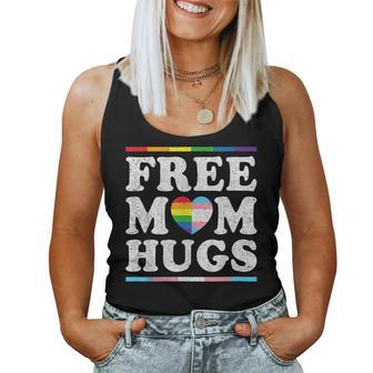 Vintage Free Mom Hugs Rainbow Heart Lgbt Pride Month Women Tank Top - Monsterry CA