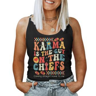Vintage Groovy Karma Is The Guy On The Chief Women Tank Top | Mazezy